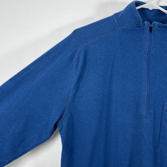 Carhartt Force Relaxed Fit 1/4 Zip Pullover Mens Size Medium Blue Pocket Logo - Picture 6 of 11